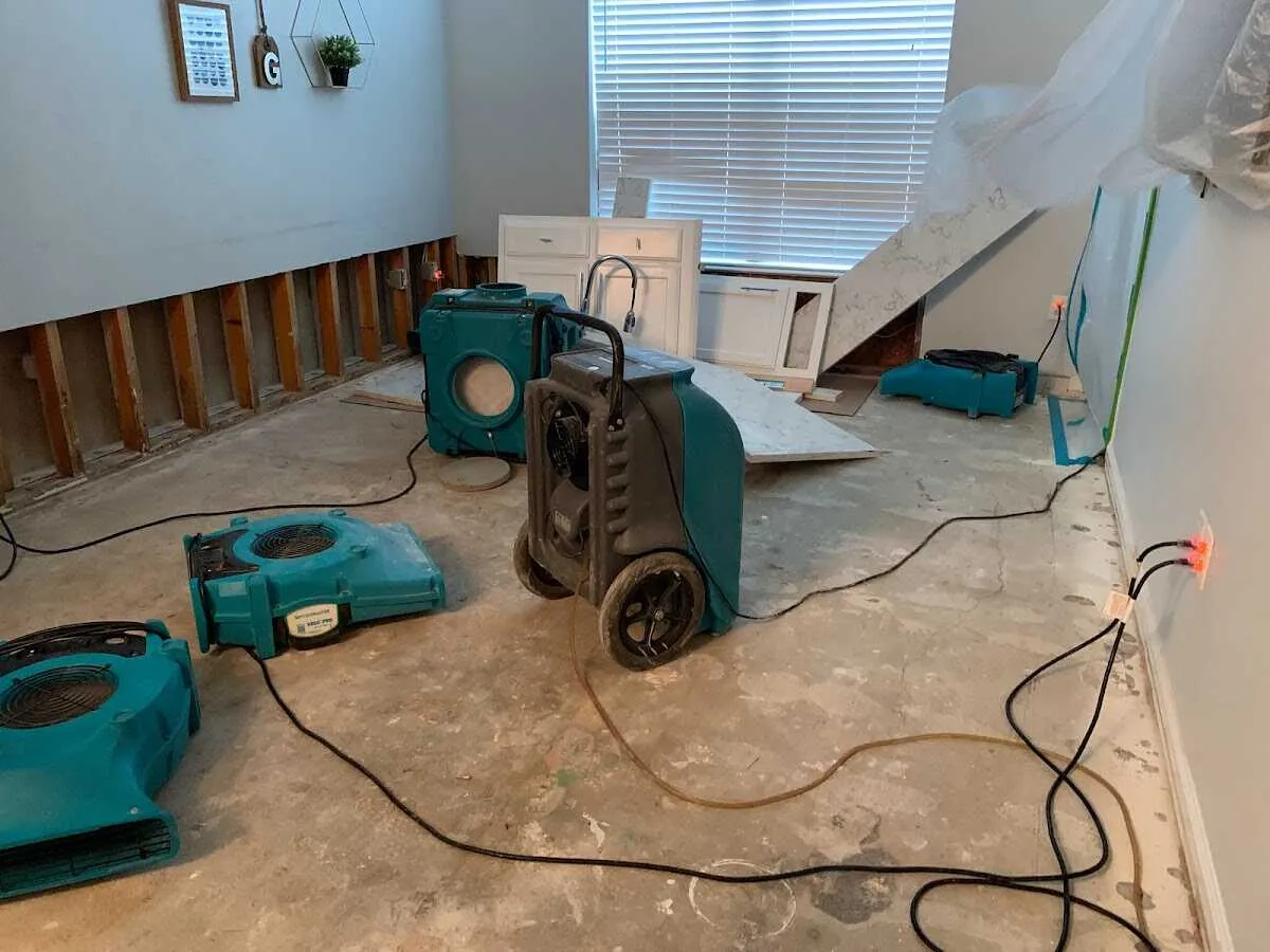 Dehumidifier in flood-cut room for Water Extraction & Removal in Dranesville